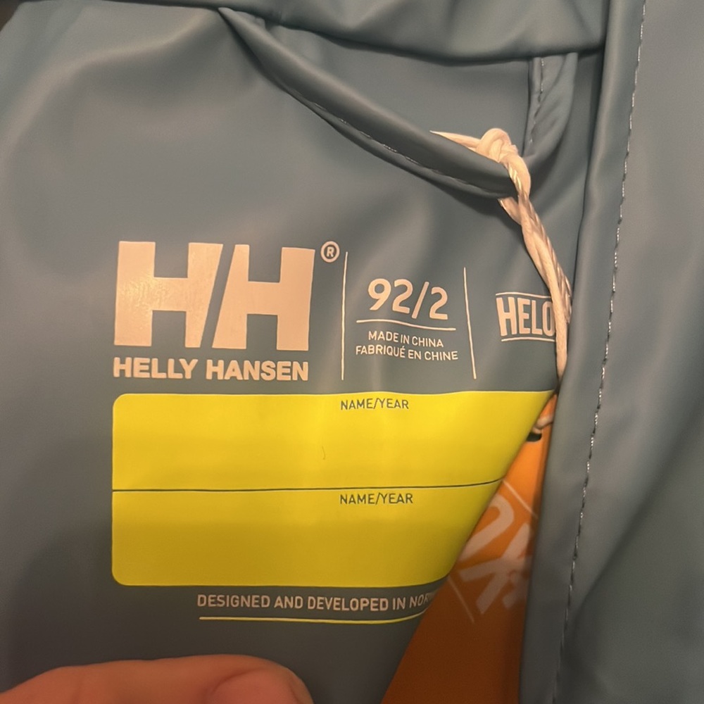 Helly Hansen Kids Bergen 2.0 PU Rainset Deep Fjord Kids sizes NWT - Picture 13 of 13